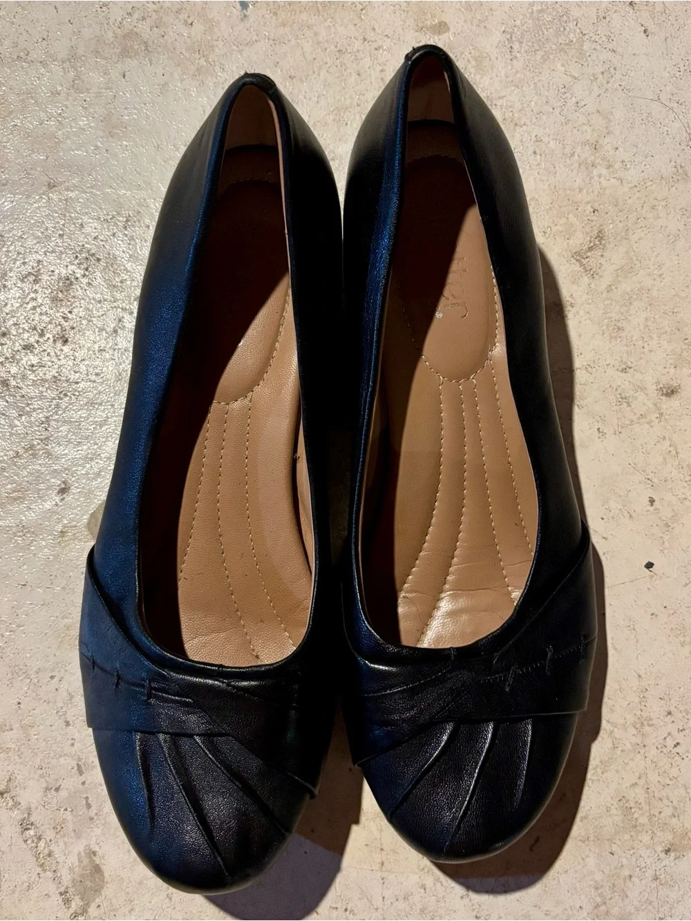hotter Black Leather Women's Loafers